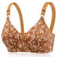 thumbnail image 2 of Yutgune Womens Bras Soft Wireless Full Coverage Everyday Support Bra Floral Print, 2 of 3