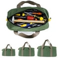 thumbnail image 1 of LINASHI Portable Wide Mouth Tool Bag, Canvas High Capacity Handbag, Portable Multi-function Tool Bag for Organizer Pouch Wrench Toolkit, 1 of 7