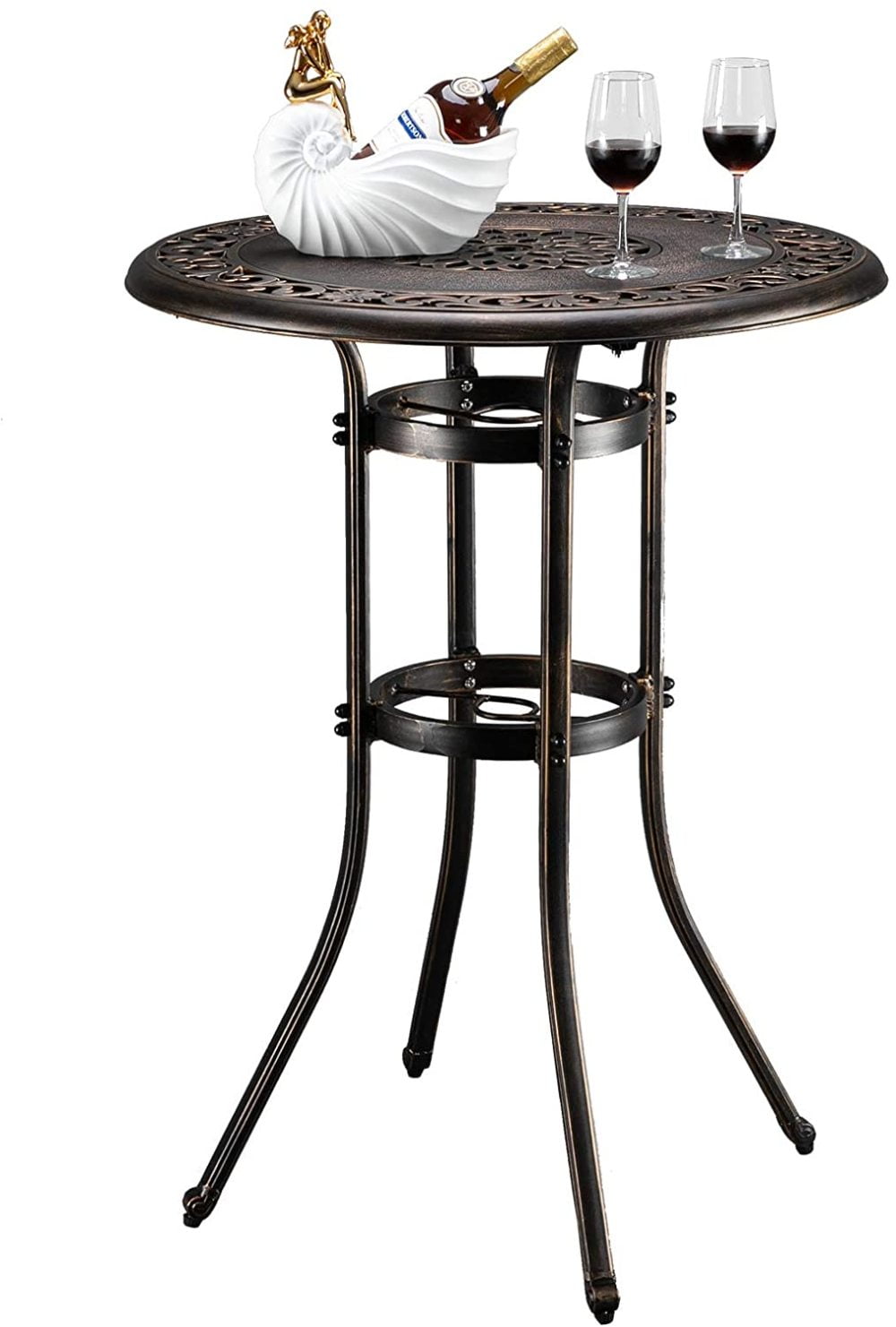 "TaliaPosy Outdoor Bar Table, Patio Table Patio Dining Table with