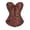 Brown, variant on SRZYMJ Womens Bustier Corset Top Bustier Bodysuit Lace Up Zipper Back Control Shapewear For Wedding Party Underbust XXS