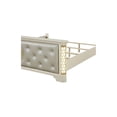 thumbnail image 3 of Jasmine King Size Tufted Upholstery & LED Bed made with Wood in Beige, 3 of 8