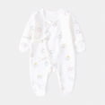 thumbnail image 2 of CAUYDY Baby Pajamas Bodysuit Newborn Long Sleeve Romper Sleepers Preemie Infant Clothes Boys Girls Jumpsuit Spring Summer Fall Winter Sizes 3-6 Months,Light Purple, 2 of 4