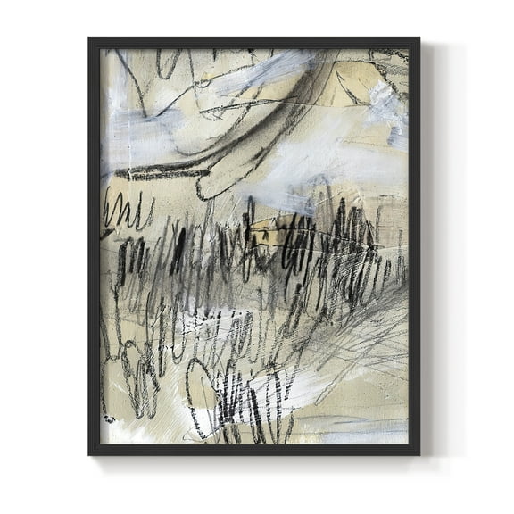 Masked Notes III Framed Print in Black Solid Wood Framed Print No Nail Hanging