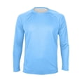 thumbnail image 5 of WTOBBY Men's Raglan Sleeve Sports Top in Solid Color with Long Sleeve Design for Active Wear Lightweight and Comfortable Athletic Shirt for Training ,Blue L, 5 of 6