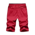 thumbnail image 3 of IYTR Mens Shorts Cargo Shorts Plus Size Drawstring Elastic Waist Sports Shorts Beach Shorts Casual Sweatpants Athletic Shorts Hiking Shorts Summer Solid Color Outdoor Shorts (Red,XXL), 3 of 3