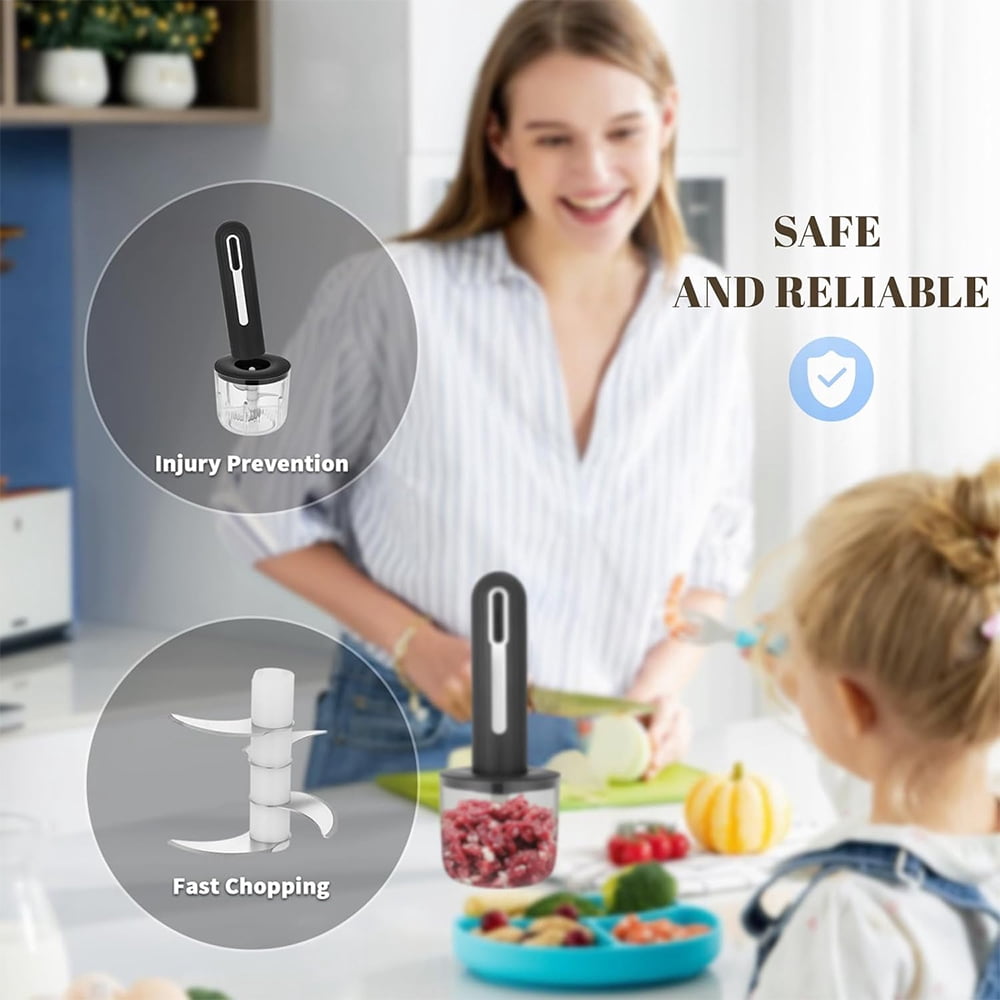 Wireless Electric Food Processor 4 Cup Electric Food Chopper For Meat Onions vegetables Garlic Baby Food Chopper Blender
