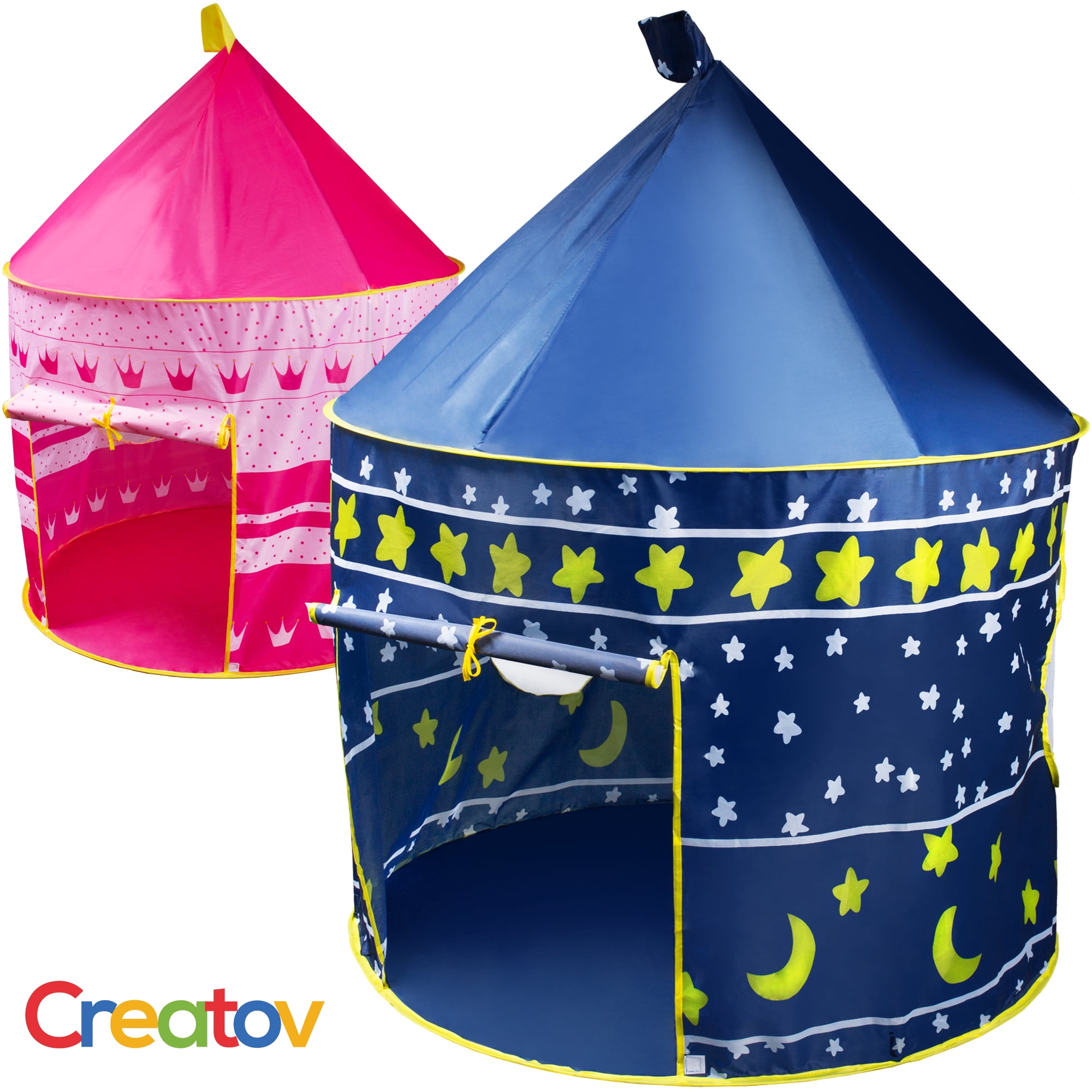 Children Play Tent Boys Girls Prince House Indoor Outdoor Blue Foldable
