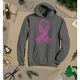 thumbnail image 3 of S4E Men's Pink Ribbon Word Montage Hoodie Sweatshirts Small Charcoal, 3 of 4