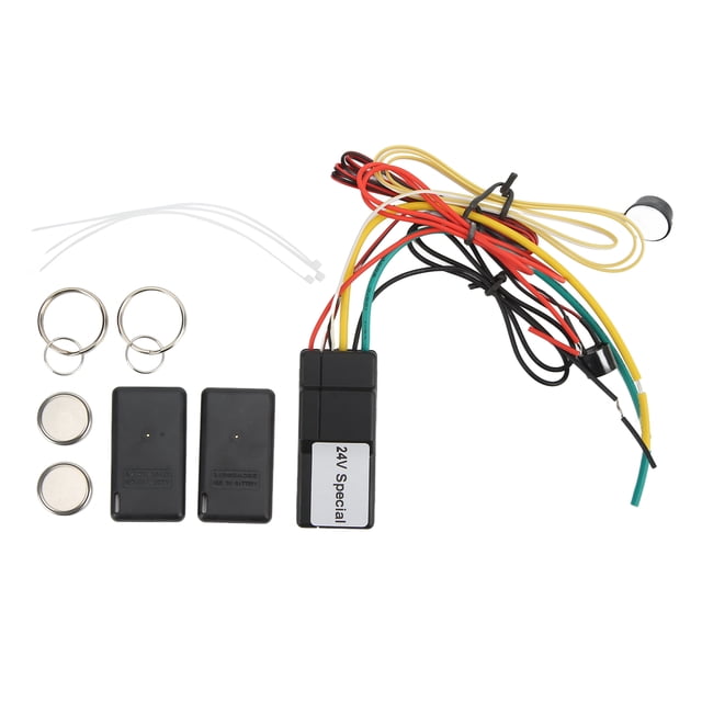 Engine Immobilizer, Emergency Release Anti Theft Low Battery Detection Car Immobilizer Sound Alarm For 24V Truck Bus RV