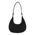 thumbnail image 3 of Bolso de mano ligero Salvador para mujer de fieltro negro, 3 of 10