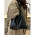 thumbnail image 6 of LAVA Hobo Bag Purses for Women, Soft Shoulder Bag Vegan Leather Tote Slouchy Handbag with Pouch (Black), 6 of 7
