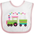 thumbnail image 3 of Inktastic Valentine Heart Train Boys or Girls Baby Bib, 3 of 4