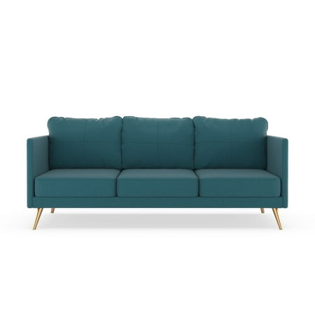 Aegean Weave Fish - Monroe Sofa Oxford Weave - Aegean Blue