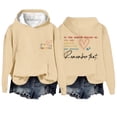 thumbnail image 1 of Chandail à Capuche Oversize pour Femmes avec Slogan Graphique, Manches Longues, Esthétique avec Poches, 1 of 2