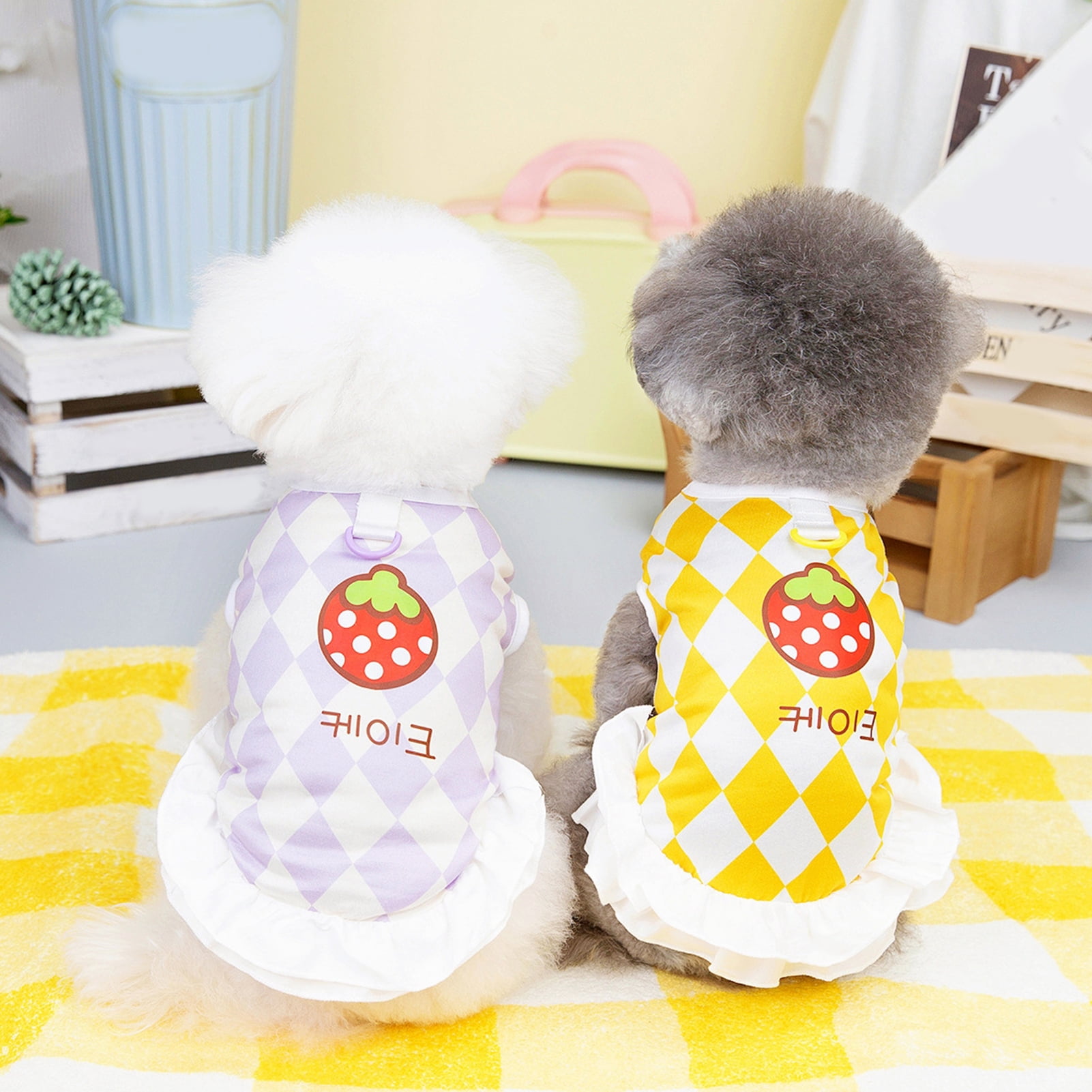 Zruodwans Dog Dresses for Small Dogs Cute Girl Female Dog Dress Mommy