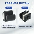 thumbnail image 3 of Uxcell Glass Door Pull Handle, Stainless Steel No Drilling Door Clips Pulls Handles Knob with Screw 2 Black, 3 of 7