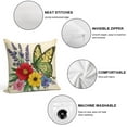 thumbnail image 3 of Pioneer Flower And Butterfly Pillow Covers,Pioneer Flower And Butterfly Throw Pillow Covers 24"×24" ,Living Room Sofa Couch Pillow Covers,Decorative Pillow Covers, 3 of 7