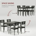 thumbnail image 5 of Luku Industrial 5 Piece Dining Table Set for 4, Space Saving Kitchen Table & Chairs, 5 of 6