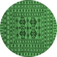 thumbnail image 1 of Ahgly Company Indoor Round Southwestern Emerald Green Country Area Rugs, 8' Round, 1 of 4