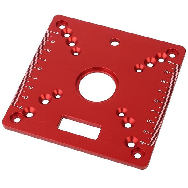 Placa de inserción de mesa de enrutador, mini placa abatible de enrutador de banco de carpintería cuadrado, recorte multifuncional