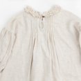 thumbnail image 6 of Girls Linen Long Sleeve Dresses Size 2-7 Toddlers Kids Cute Long Lantern-Sleeve Ruffle Crewneck Solid Color Pleated Pullover Babydoll Dress, 6 of 7