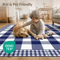 thumbnail image 4 of ODIKA 8'x10' Washable Area Rug Non-Slip Chair-Friendly Mat Checkered Front Grid Bordered Farmhouse Tartan Layout Layering Plaid Flowing for Dining Room, Large Office, Lounge, 4 of 7