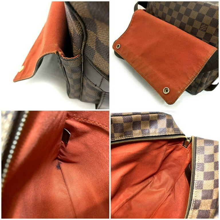 Authenticated Used Louis Vuitton Bag Naviglio Brown Damier Ebene