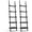 Black, variant on BarefHaven Ladder Shelf, 5-Tier Multifunctional Modern Wood Plant Flower Book Display Shelf, Home Office Storage Rack Leaning Ladder Wall Shelf (Black, 2)