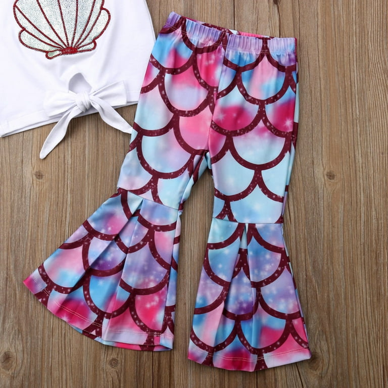 Caitzr Baby Girl s Outfits Short Sleeve Shell Print T Shirt Top
