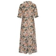 Sentmoon Formal Dresses for Women Elbow-Length V-Neck Geometric Print ...