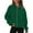 Army Green, variant on Fashion Plus Size Pullover Hoodie for Womens Zip Up Casual Loose Hooded Long Sleeve Zipper Solid Color Cardigan Blouse Thumb Sleeve Hoodie Sweatshirt With Pocket