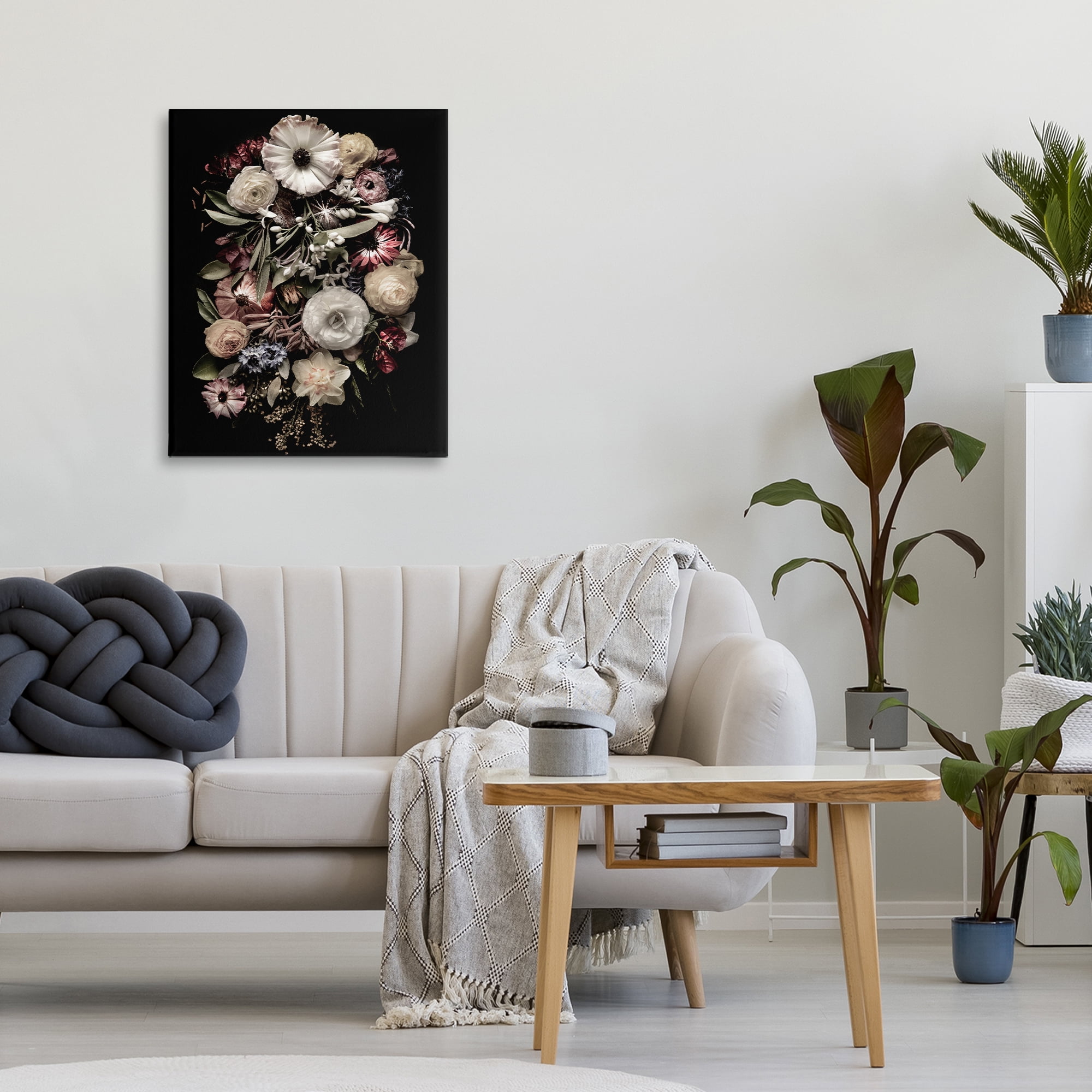Stupell Industries Pale Yellow Roses Cluster Canvas Wall Art, design by Carl Kravats