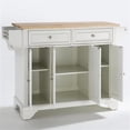 thumbnail image 1 of Crosley Furniture LaFayette Natural Wood Top Kitchen Island in White, 1 of 7