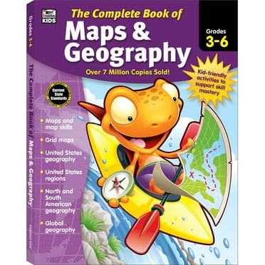 Thinking Kids The Complete Book of Maps & Geography Workbook (416) Grade 3-6