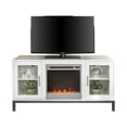 thumbnail image 2 of Avenue 52" MDF Modern TV Stand with Crystal Fireplace - White, 2 of 2