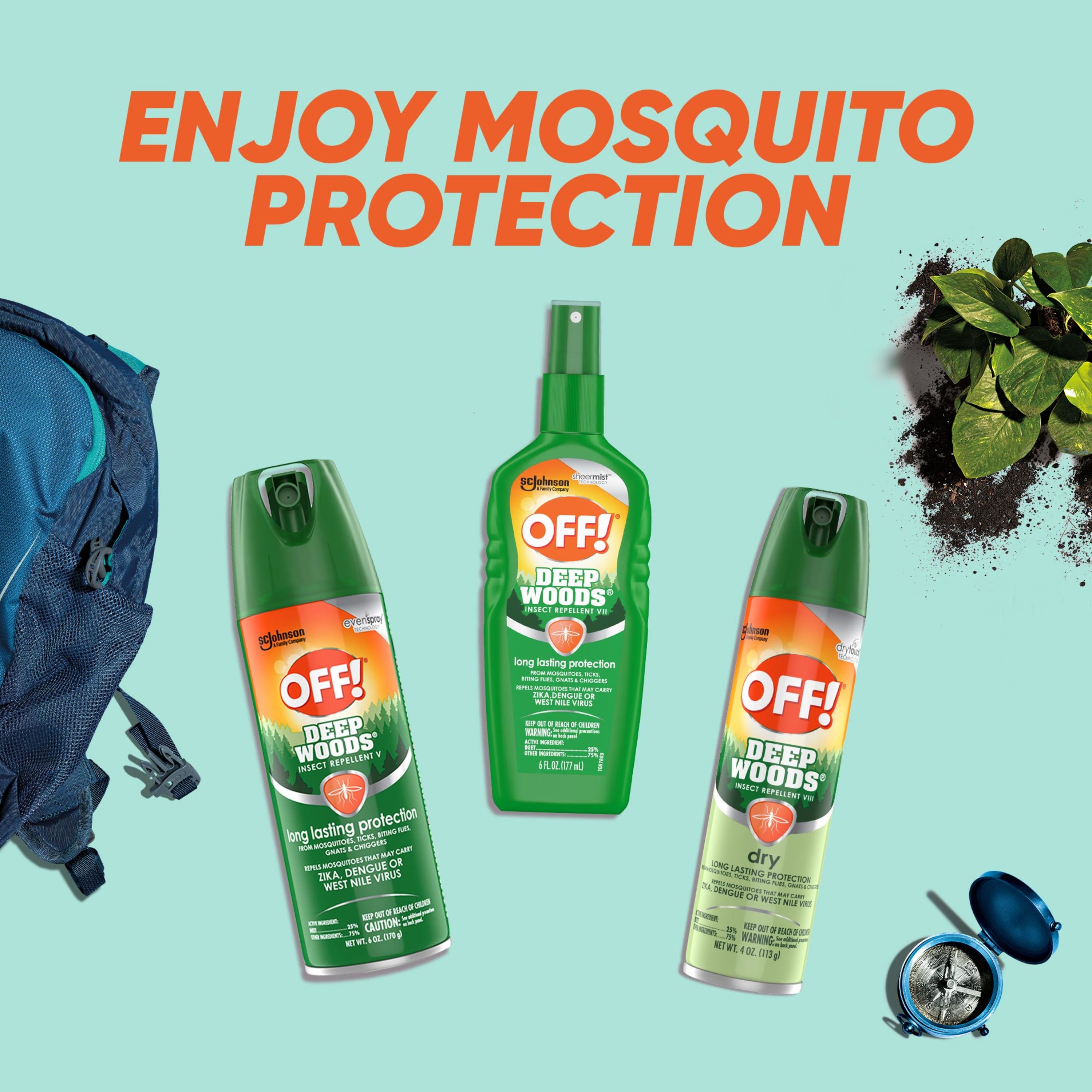 OFF! Deep Woods Non-Greasy Mosquito Repellent Dry Bug Spray with DEET, 4 oz, 2 Count - image 11 of 16