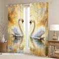 thumbnail image 2 of Castle Fairy 2-Piece Animal White Swan Romantic Couple Lover Happy Valentine's Day Blackout Curtains (42x84 Each), Breathable Home Decor, 2 of 6