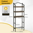 thumbnail image 3 of Costway 3-Tier Over-The-Toilet Bathroom Spacesaver Storage Rack Standing Shelf Organizer Black, 3 of 10