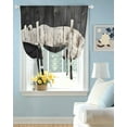 thumbnail image 2 of White Brown Bear Tie Up Curtains for Window, Thermal Insulated Balloon Shade Adjustable Rod Pocket Curtains Valance Panels for Kitchen Bathroom Cafe 42 x 54 Vintage Country Rustic Wooden Grain, 2 of 6