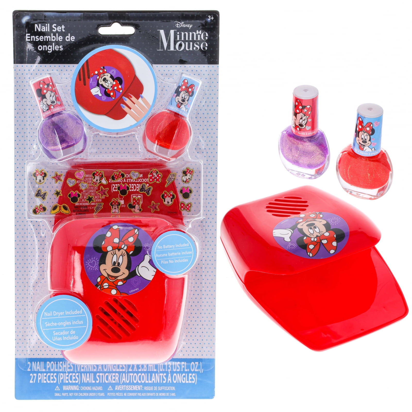 Disney Minnie Mouse 4pc Nail Dryer Stickers Polish Girls Ages 3 and Up