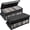 2 pack, variant on CD Storage Box with Handles and Clear Window, Stackable Media Organizer Case Holds Up to 32 CDs in Jewel Cases, Black