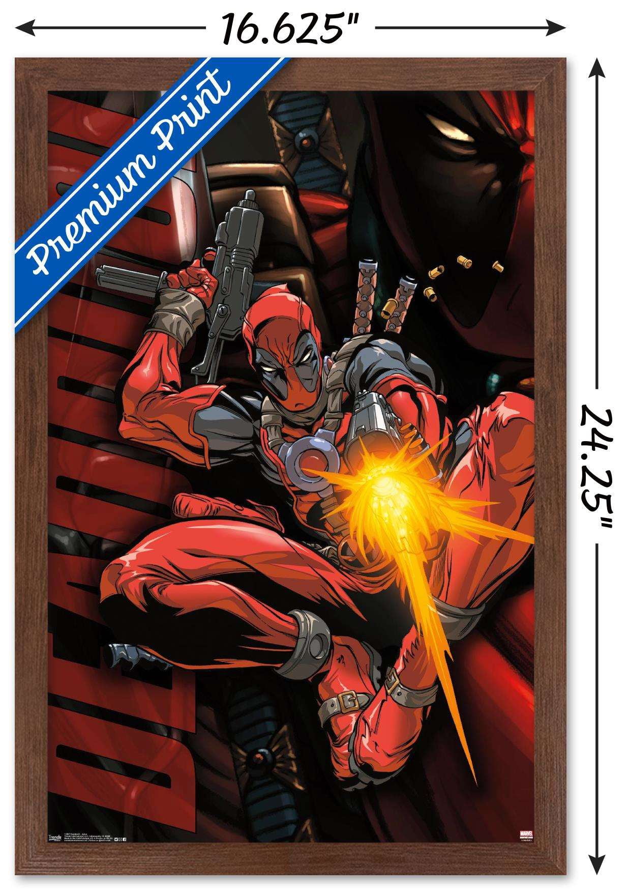 Marvel Comics - Deadpool - Jump Wall Poster, 14.725" x 22.375", Framed