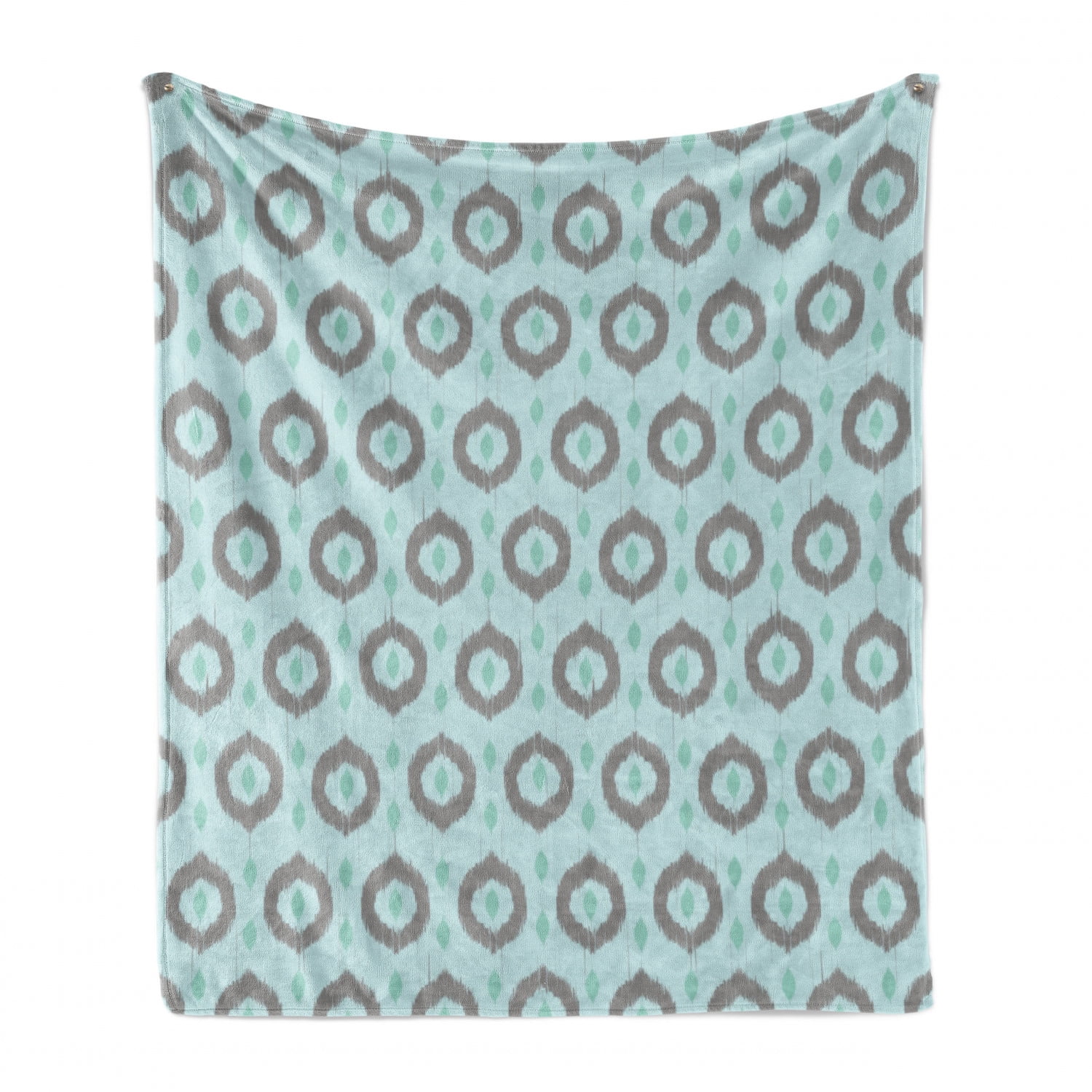 Seafoam Soft Flannel Fleece Throw Blanket Ikat Style Motifs Circular Pattern With Dots Inspiration Tribal Cozy Plush For Indoor And Outdoor Use Seafoam Sea Green Taupe By Ambesonne Walmart Com Walmart Com