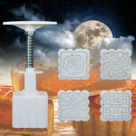 

Stamps 50g Square Flowers Moon Cake Mold Mould Pastry Mooncake Hand DIY Tools