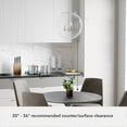 thumbnail image 5 of Hunter - Sacha 3-light Brushed Nickel, Medium Size Pendant Light, Dimmable, Modern Style, Globe Shaped, for Bedrooms, Dining, Living Rooms - 19659, 5 of 7