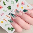thumbnail image 2 of Calcomanía y pegatina de agua para uñas, flor, hoja, árbol, verde, deslizador de bricolaje Simple para manicura, arte de uñas, marca de agua, decoración de manicura, 1 pieza, 2 of 7
