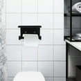 thumbnail image 7 of KONTONTY Black Stainless Steel Toilet Paper Holder with Shelf for Bathroom Storage Easy Installation 12.5 x 6.5 inches, 7 of 7
