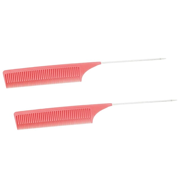 2pcs ABS Que Resaltando Del Pelo De Frustrar Los Peines Para Teñir Sunnimix Peine para el cabello con resaltado rosa