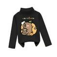 thumbnail image 4 of Tfken T-Shirts For Girls Toddler Long Sleeve Capybara Print Fall Tee Crew Neck Black Tops Size 2-3 Years, 4 of 4