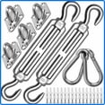 thumbnail image 2 of Kit de Matériel pour Voile d'Ombrage Triangulaire, Installation Extérieure Facile avec Acier Inoxydable 304, Boucle Réglable pour Ancrage Coupe-Vent, 2 of 6